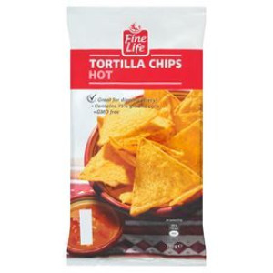 Fine Life Tortilla Chips Hot Trójkątne Chipsy Kukurydziane 200 G