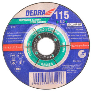 Dedra Tarcza Do Szlifowania Kamienia Wypukła 115x6,0x22,2 F1361