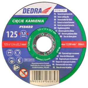 Dedra Tarcza Do Cięcia Kamienia 125x1,5x22,2mm F13422