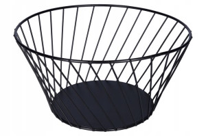 Kosz na owoce koszyk patera metalowa czarna LOFT