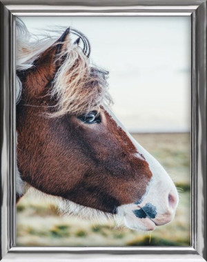 Ramka Na Zdjęcia Srebrny Metalik Rama 24x30 Cm