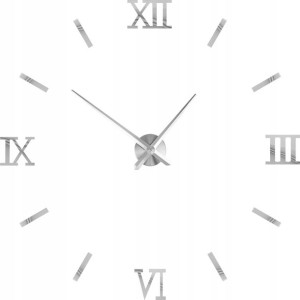 Duży Zegar Ścienny 3d Naklejany Ścianę 70-130 Cm