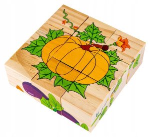 Klocki Edukacyjne Drewniane 6w1 Puzzle Układanka