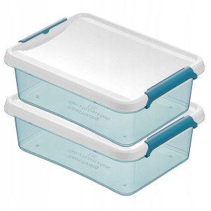 Pojemnik Box Pudełko Plastikowe Organizer 2x 1,15l