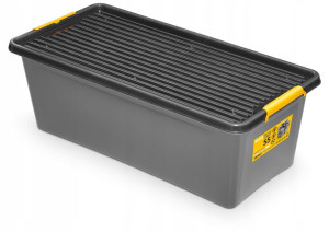 Pudło Plastikowe Pojemnik Organizer Pokrywa 55l