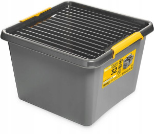 Pudło Pojemnik Organizer Plastikowy Pokrywa 32l