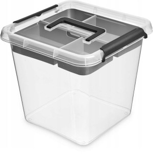 Pudło pojemnik organizer plastikowy pokrywa 13l