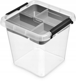 Pudło pojemnik plastikowy organizer pokrywa 4l