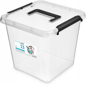 Pojemnik Pudło Organizer Plastikowy Pokrywa 13l