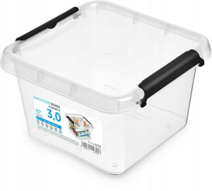 Pudło Pojemnik Organizer Plastikowy Pokrywa 3l