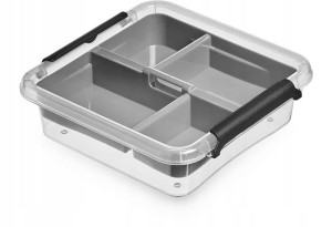 Pojemnik pudło organizer plastikowy pokrywa 0,6l
