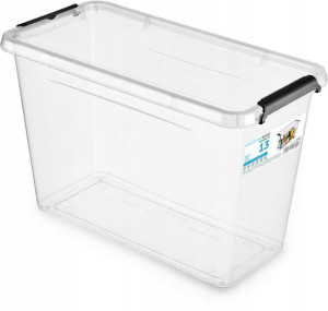 Pojemnik Pudło Z Pokrywką Plastik Zamykany 13l