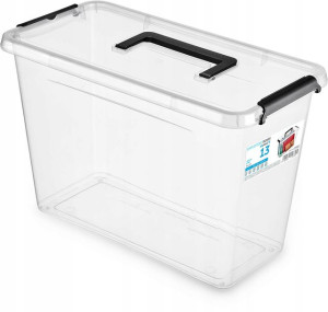 Pojemnik Organizer Plastikowy Pudło Pokrywa 13l