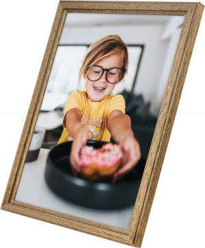 Ramka Na Zdjęcia Ramki Drewniana 29,7x42 Brązowa