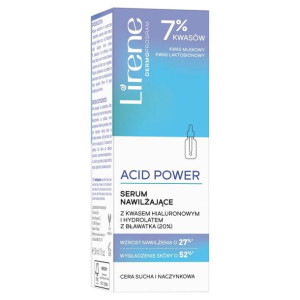 Acid Power serum nawilżające z kwasem hialuronowym i hydrolatem z bławatka