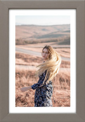 Ramka Drewniana Ciemny Szara Foto Ramka A6 10x15