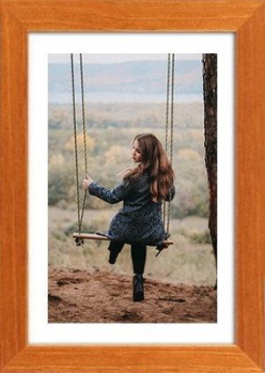 Rama Drewniana Brązowa Foto Ramka 40x50 Cm