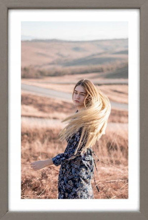 Ramka Drewniana Ciemny Szara Foto Ramka B2 50x70