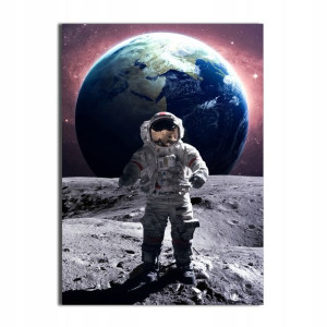 1x Obraz Astronauta Na Księżycu 20x30