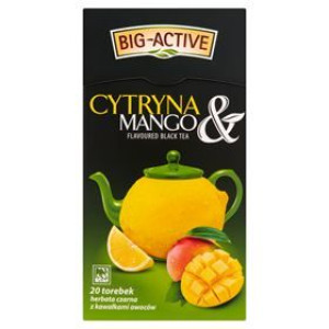 Big-active Cytryna & Mango Herbata Czarna Z Kawałkami Owoców 40 G