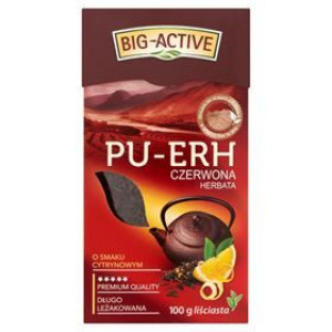 Big-active Pu-erh Herbata Czerwona O Smaku Cytrynowym Liściasta 100 G