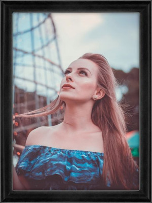 Ramka Na Zdjęcia Czarna Foto Ramka 18x24 Cm
