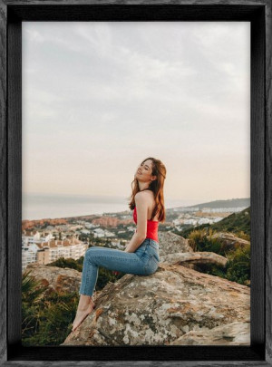 Ramka Na Zdjęcia Czarna Foto Rama 29,7x42 Cm