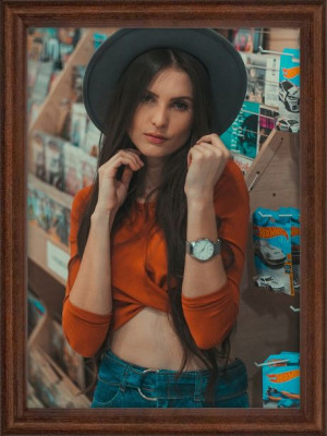 Ramka Na Zdjęcia Brązowa Foto Ramka 13x18 Cm B6