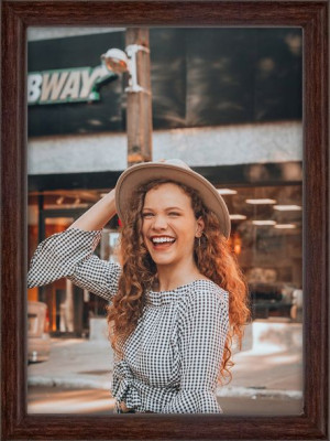 Ramka Na Zdjęcia Brązowa Foto Ramka 10x15 Cm A6