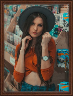 Ramka Na Zdjęcia Brązowa Foto Ramka 29,7x42 Cm A3