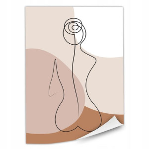 1x Plakat Art Line Body Women 50x70