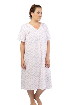 Koszula Nocna bawełna krótki rękaw +Size 5XL 56 58
