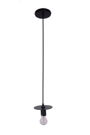 Lampa wisząca sufitowa na żarówkę AURIGA modern loft czarna E27 VITALUX