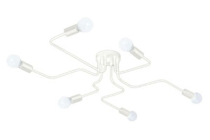 Zd74k Lampa Sufitowa 6 Ramion Biała