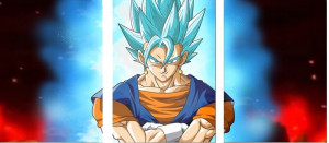 3x Obraz Na Ścianę Dragon Ball Vegetto Blue 50x70