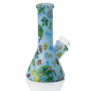 Bongo silikonowe Rick i Morty 13 cm niebieskie