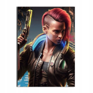 1x Obraz Cyberpunk 2077 70x100 Różne Wzory