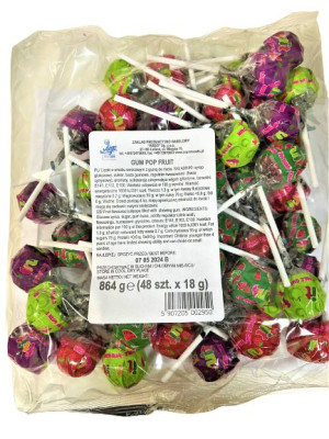Lizak GUM POP fruit Argo 864g ( 48szt x18g)