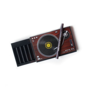 Royal Box - Schowek do tabaki z rurką i podziałką RECORD PLAYER