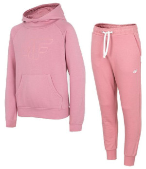 4F DRES DZIEWCZĘCY bluza + spodnie RÓŻ / 164