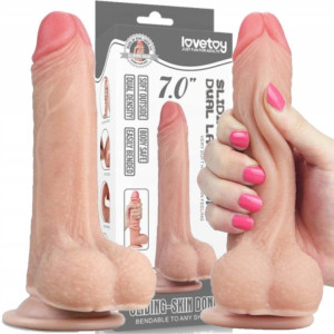 PENIS realistyczne DILDO PRZYSSAWKA RUCHOMA SKÓRA