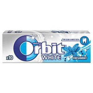 Orbit White Fresh Mint Guma Do Żucia Bez Cukru 14 G (10 Drażetek)