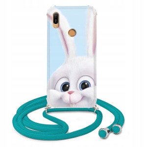 Etui Crossbody Do HUAWEI Y6S Turkus Sznurek Wory