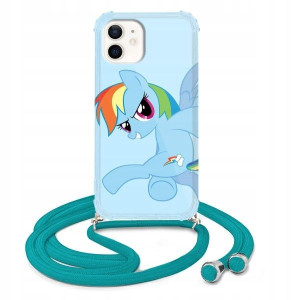 Etui Crossbody Do IPHONE 12 Turkus Sznurek Wzory