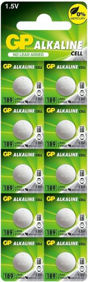 Baterie GP Z189 ALKALICZNE LR54 AG10 1,5V - 10 szt