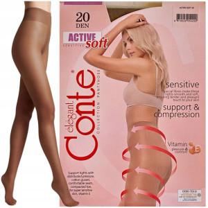 Rajstopy Wyszcuplajace Conte 20 Den Soft R4 Mocca