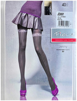 Jenny Rajstopy Wzory 40 Den R2 White