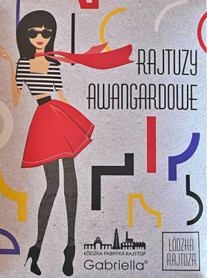 Awangardowe Rajstopy Wzory Gabriella 20den R3 Nero