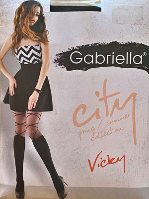 Vicky Rajstopy Wzory Gabriella 40d En R3 Nero