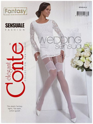 Rajstopy Wzory Conte 20 Den Sensuale Slub R3 Biale